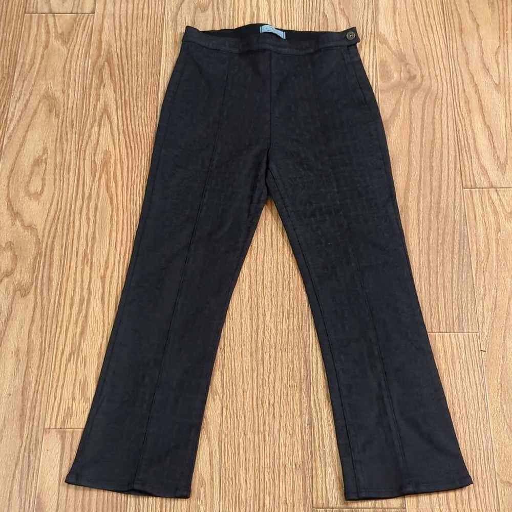 Principle Denim Innovators high rise coated printed black jeans skinny flare 29